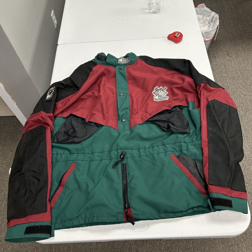 Moose Offroad Racing Jacket Mens XXL Green Burgundy Colorblock Vintage Utility